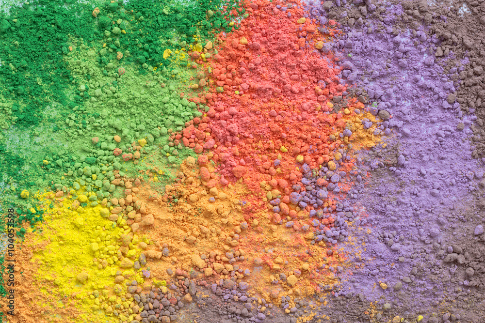 Colorful background of chalk powder