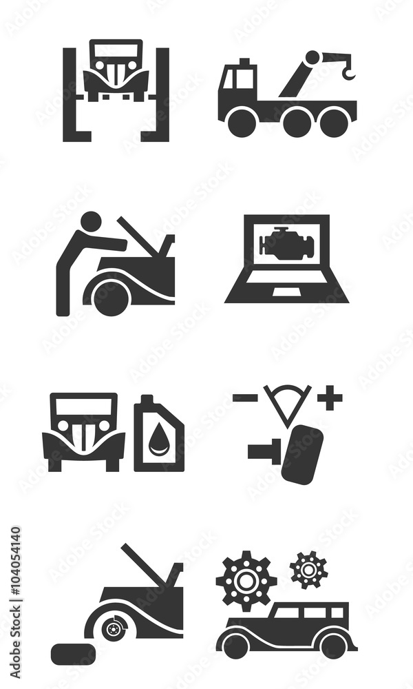Car repair icon set
