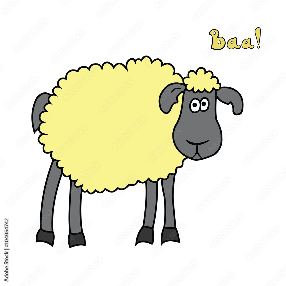 Cute fun cartoon sheep Cute fun cartoon sheep