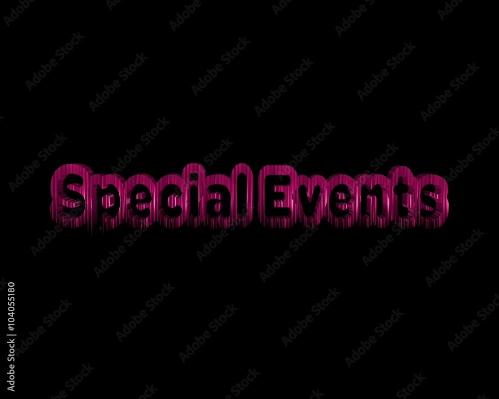 Special Events 3d wort