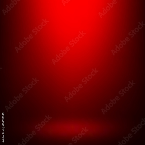 Abstract red gradient background. Used as background for product display - Vector
