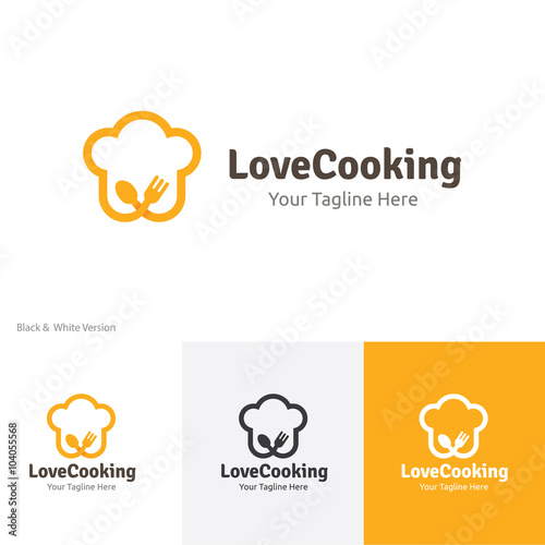 Love cooking , restaurant  and bistro logo template