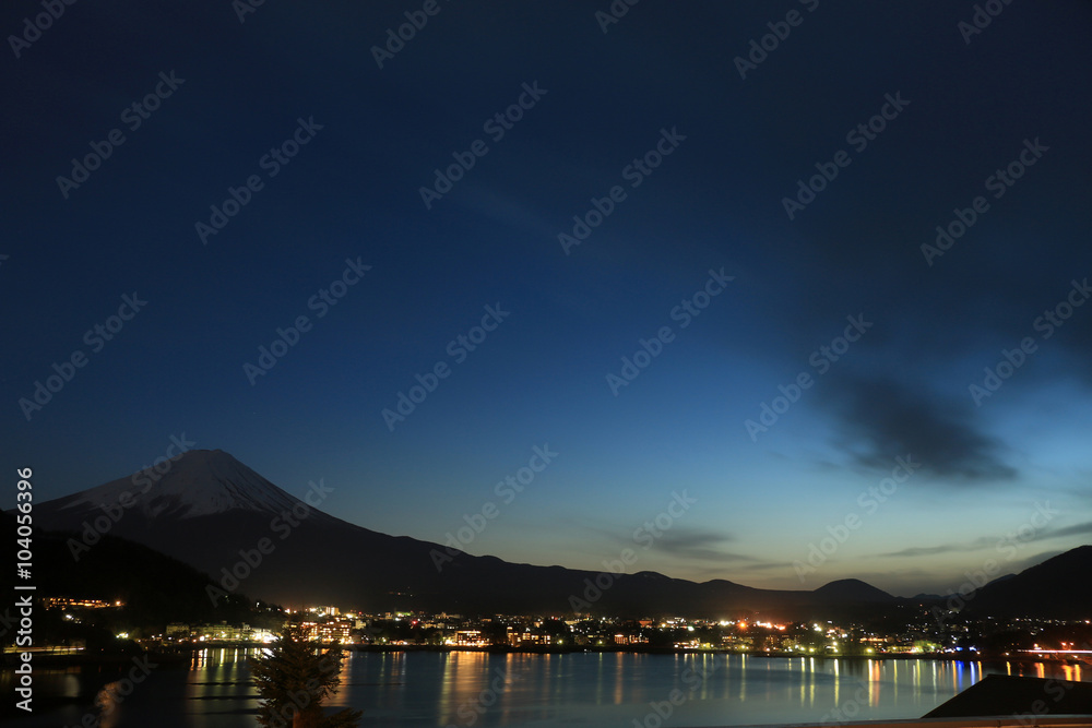The nountain and city on the twilight The nountain and city on the twilight