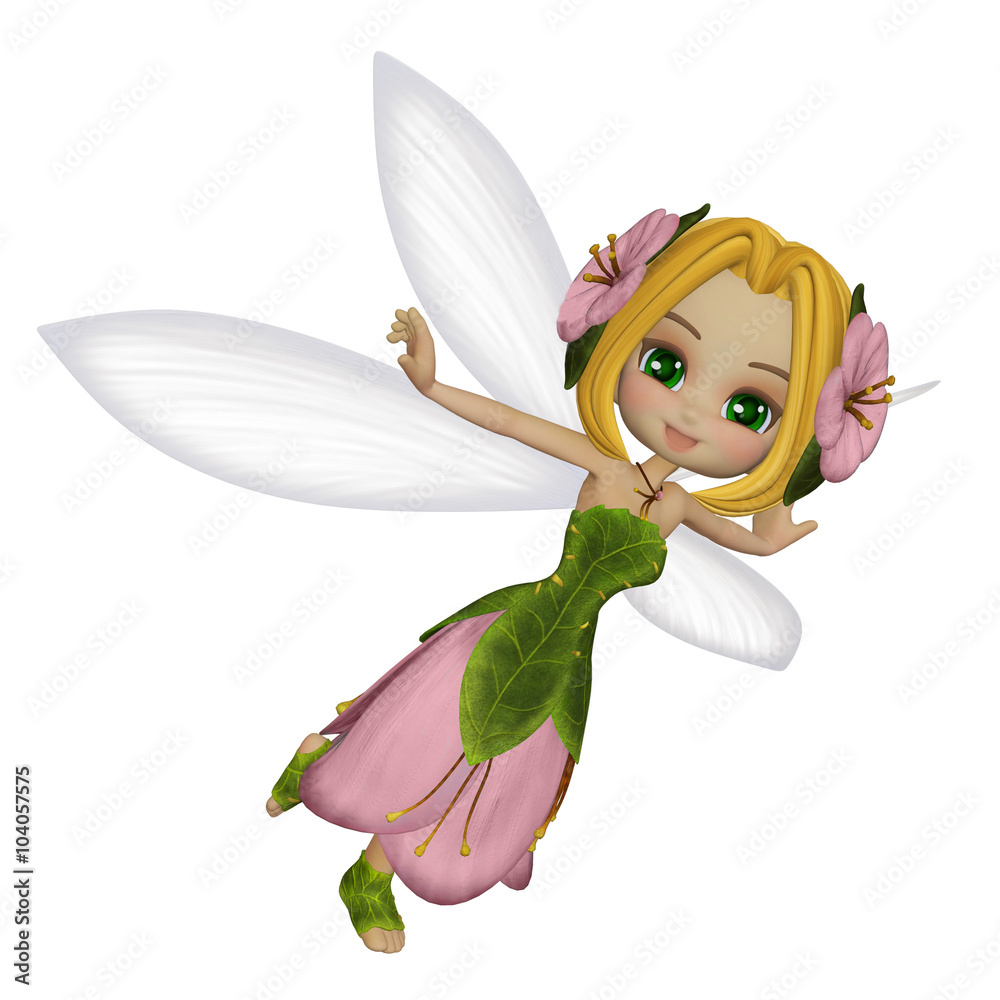 Cute little fairy - obrazy, fototapety, plakaty 