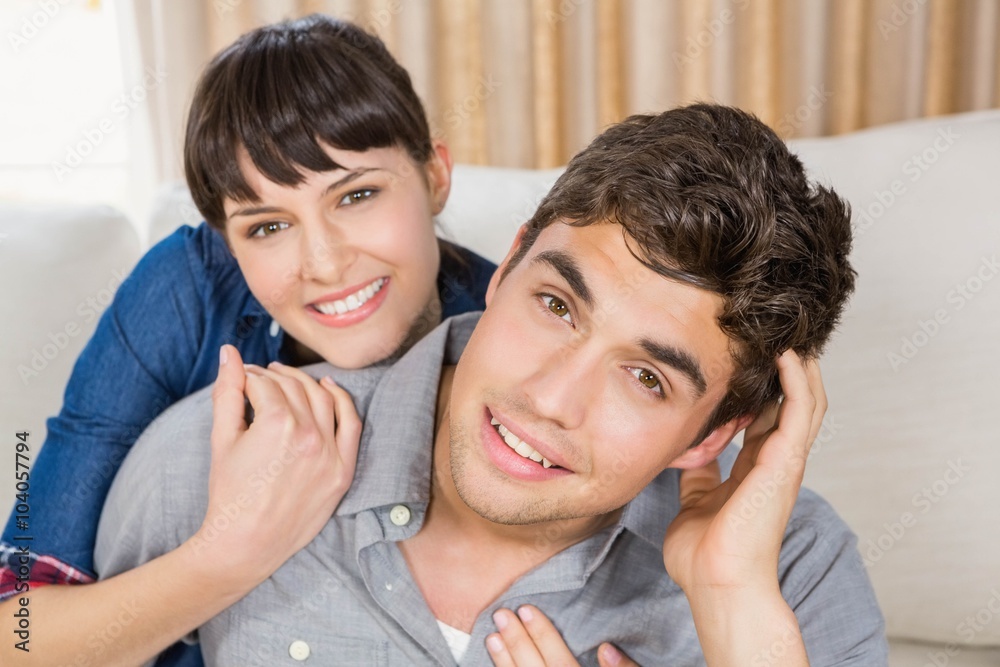 Portrait of beautiful young couple relaxing Portrait of beautiful young couple relaxing