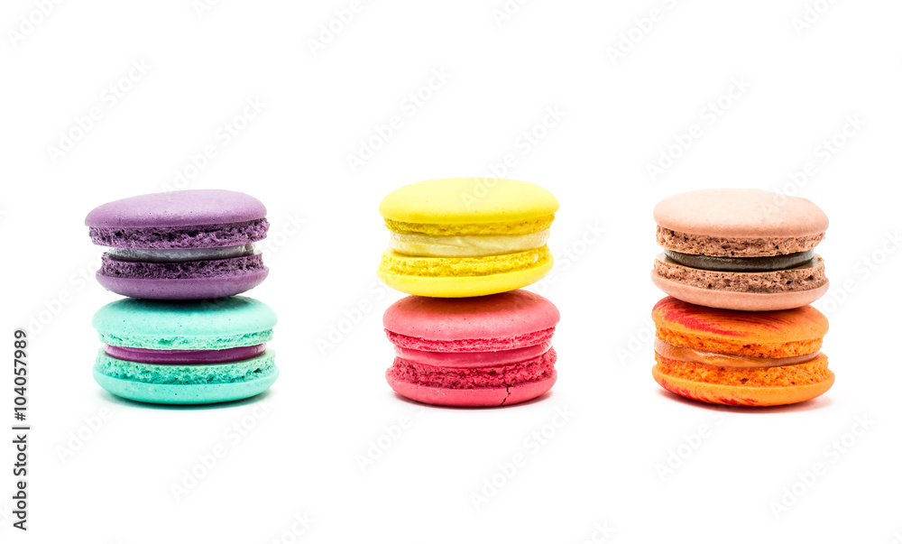 A french sweet delicacy, macaroons variety closeup. A french sweet delicacy, macaroons variety closeup.
