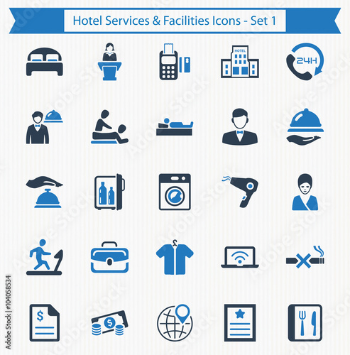 Hotel Services & Facilities Icons - Set 1