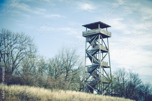 wooden observation tower