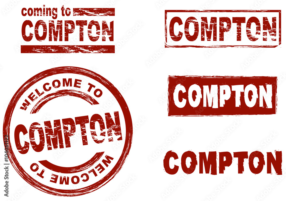 Ink stamp set city Compton Ink stamp set city Compton