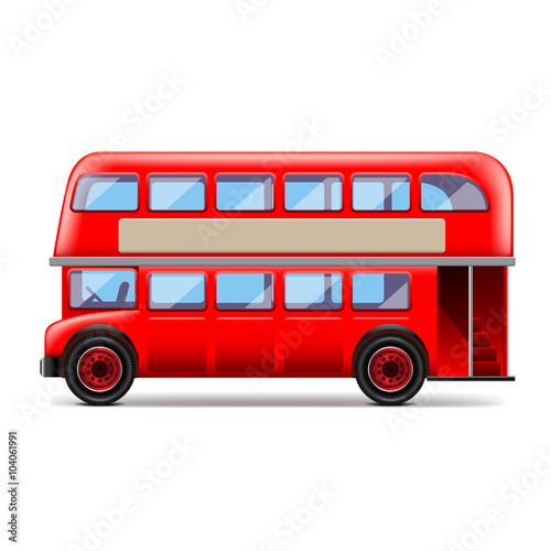 London bus isolated on white vector