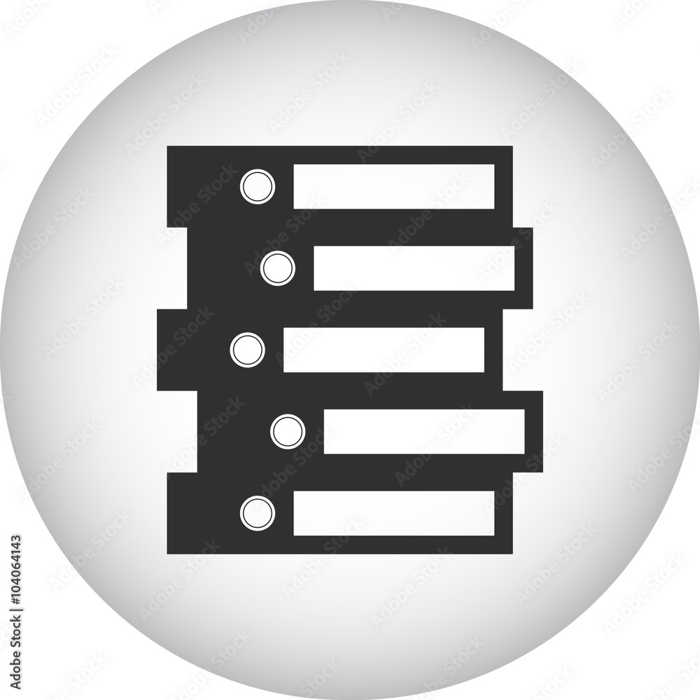 Office binders simple icon on round background Office binders simple icon on round background