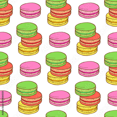 Macaroons seamless pattern