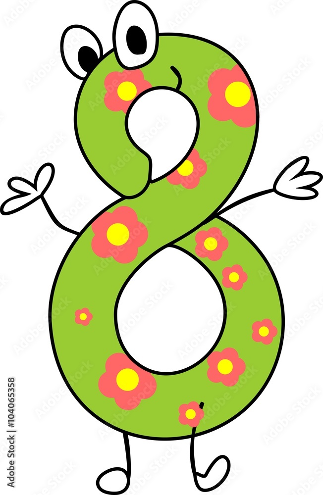 Naklejka premium happy figure eight