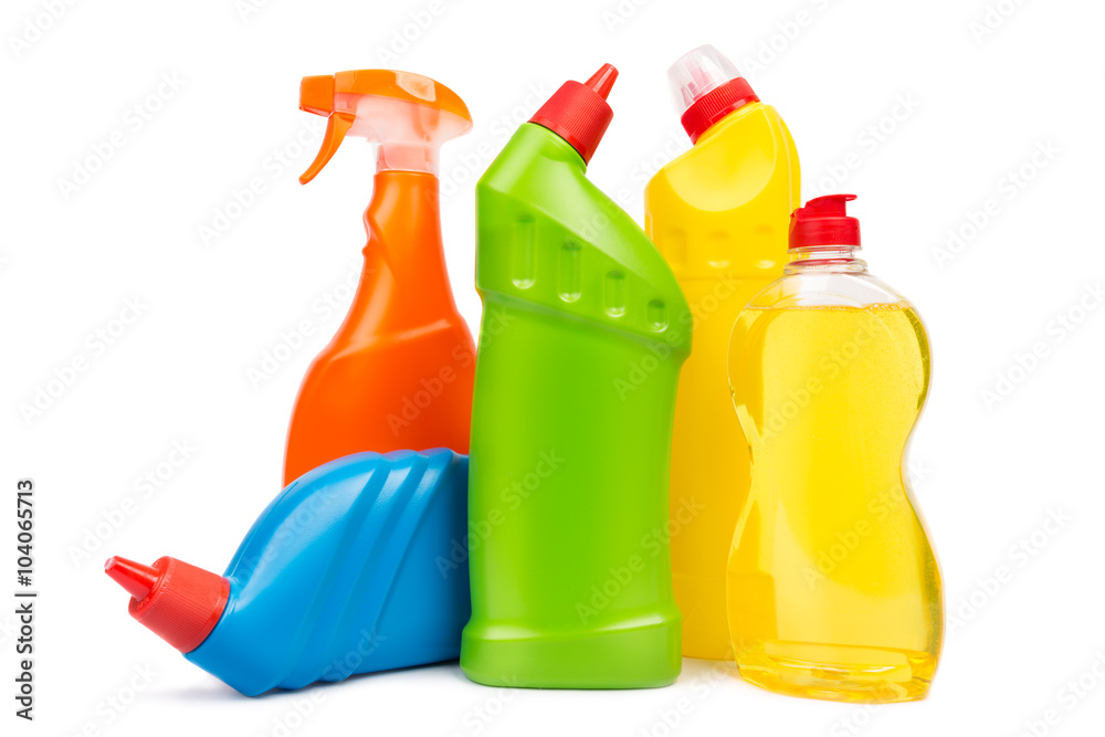 Cleaning equipment isolated on white background Cleaning equipment isolated on white background