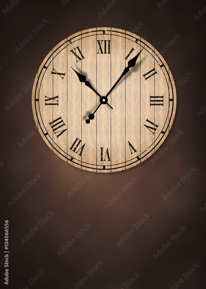 custom made wallpaper toronto digitalGrunge old vintage clock with brick wall background