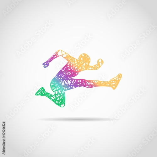 jump athlete logo in rainbow colors