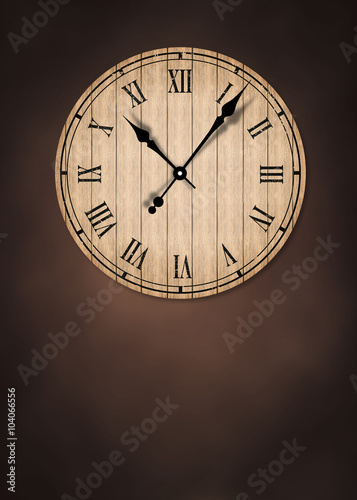 Wallpaper Mural Grunge old vintage clock with brick wall background Torontodigital.ca