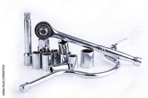 Working tools isolated on a white background.