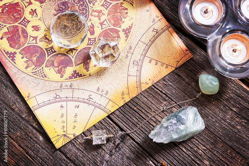 Astrology with crystals photo