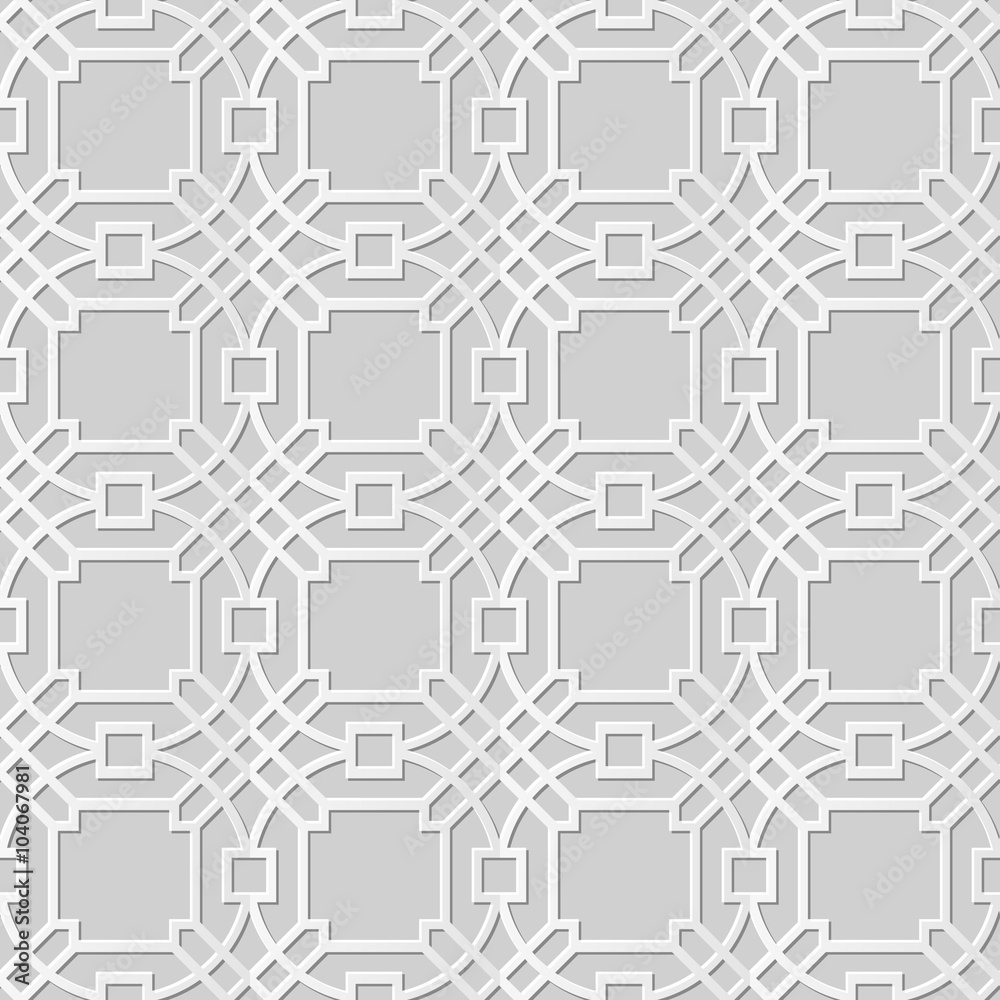 Vector damask seamless 3D paper art pattern background 320 Round Square Cross
Vector damask seamless 3D paper art pattern background 320 Round Square Cross