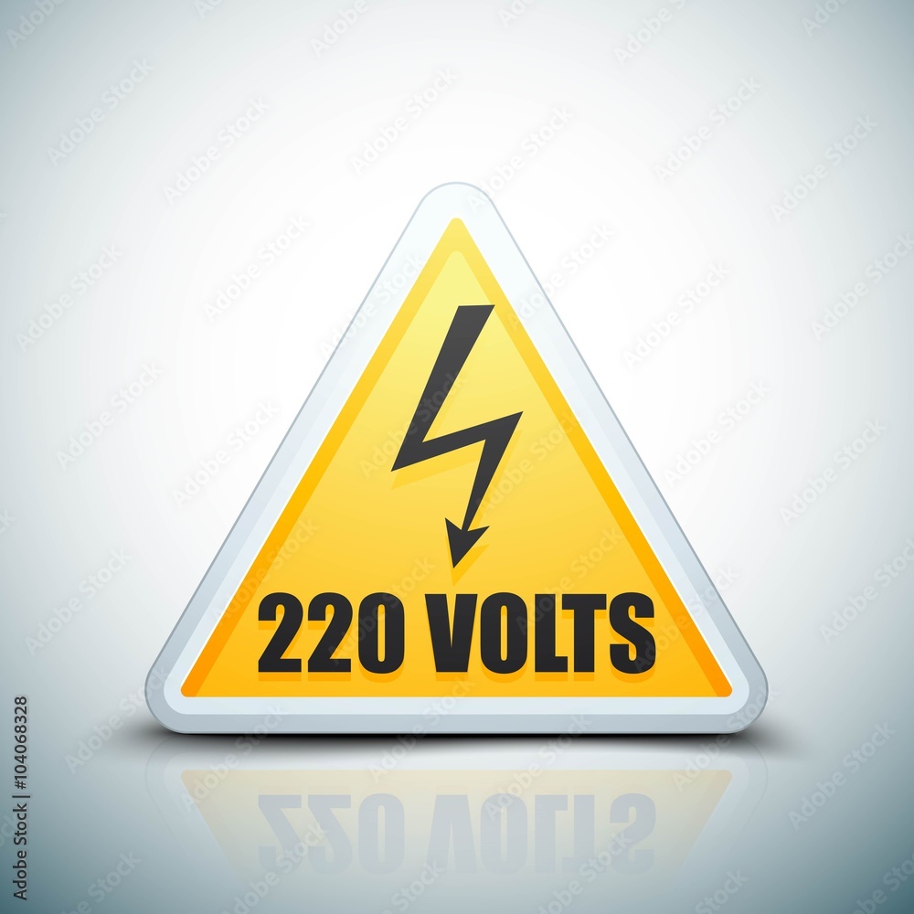 220 Volts hazard sign 220 Volts hazard sign