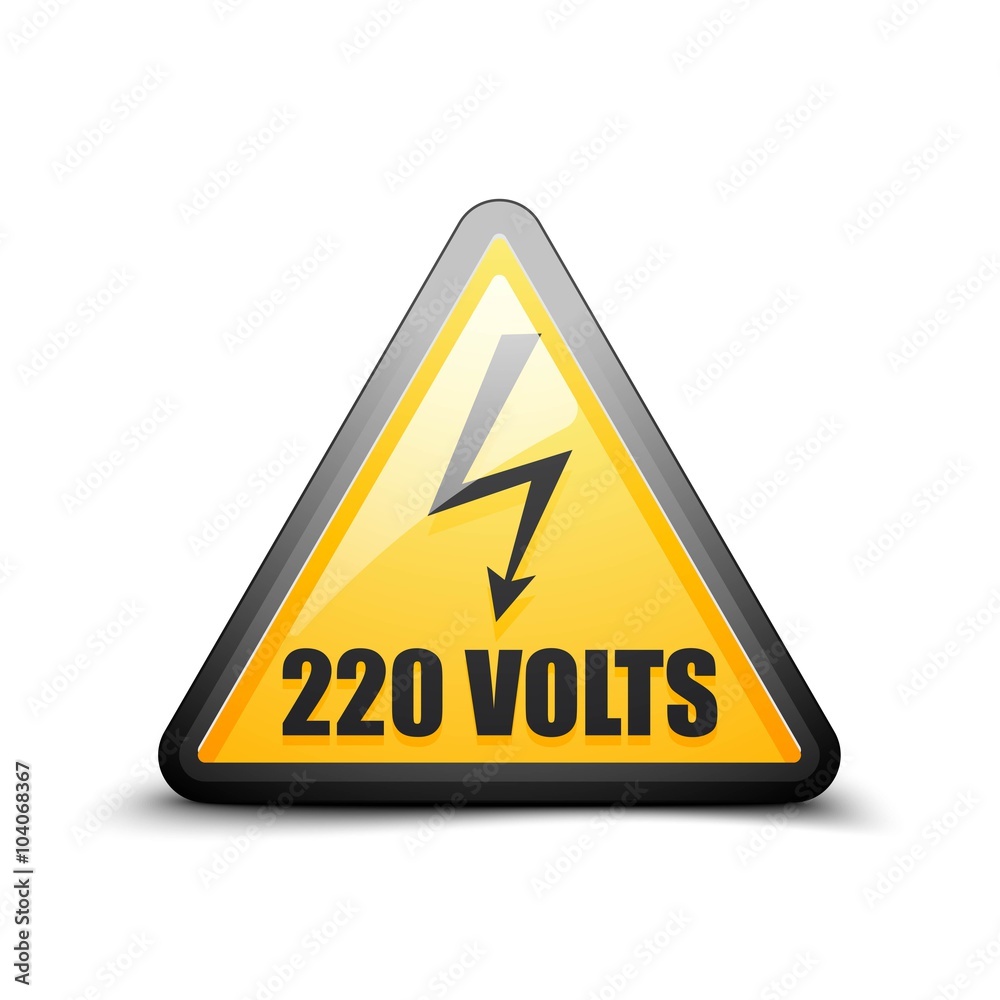220 Volts hazard sign 220 Volts hazard sign