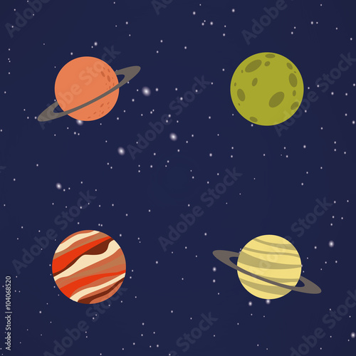 Abstract Cartoon planets