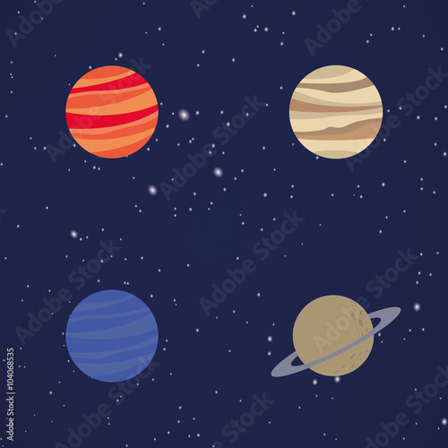 Abstract Cartoon planets