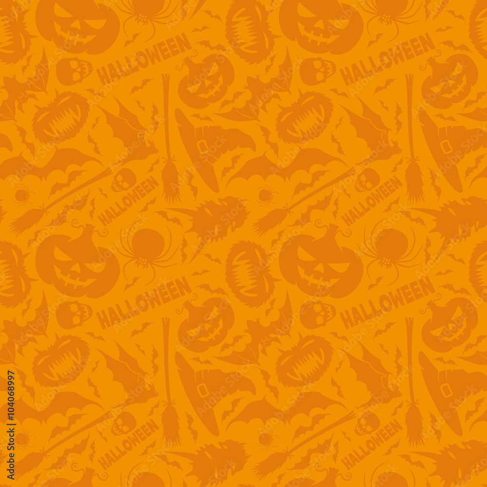 Halloween pattern for seamless background.