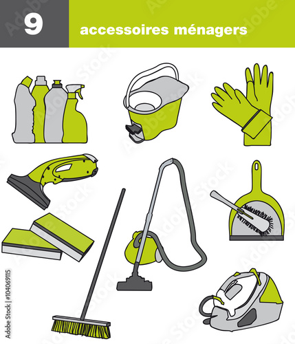Icônes accessoires ménagers