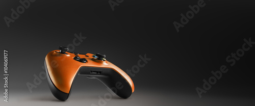 Video game controller isolated on darkness background