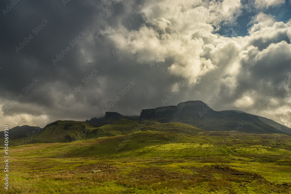 Quiraing mountains view, isle of Skye, Scotland