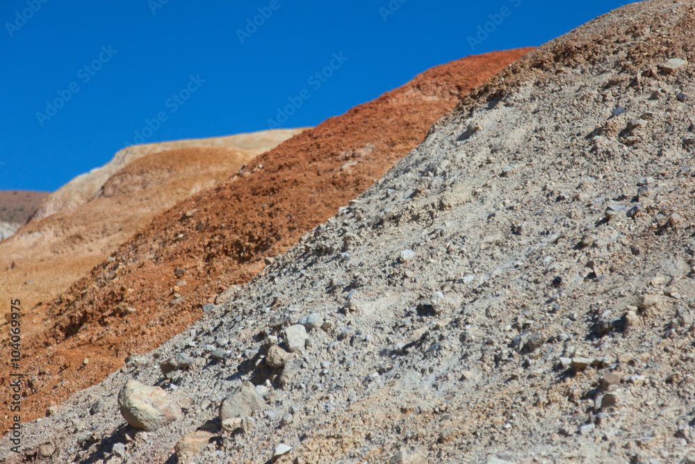 Red earth and blue sky Red earth and blue sky