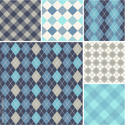 Argyle - seamless set of pattern