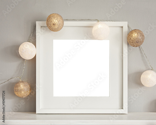Frame mockup with baubles