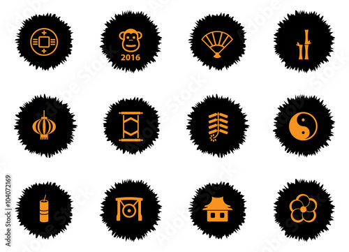 Chinese New Year label icons for web