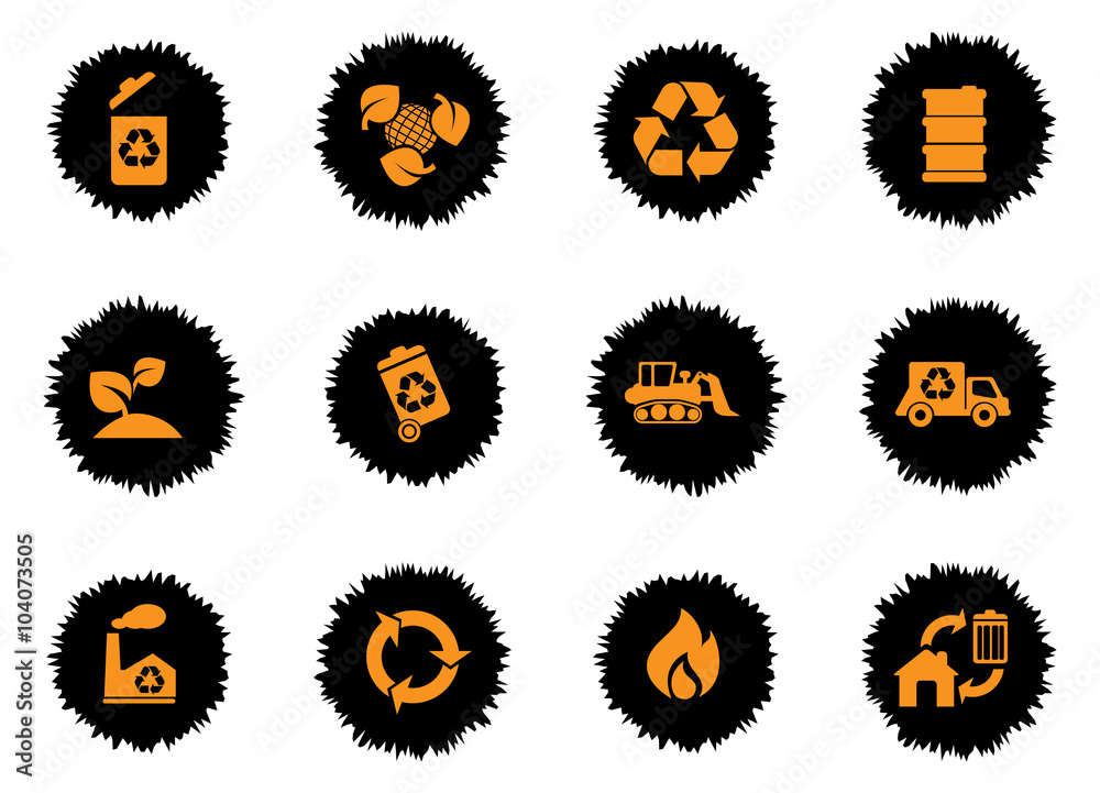 Recycle icons set Recycle icons set