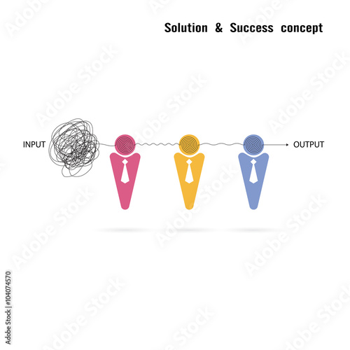 Businessmans with group problem solving and teamwork idea concept