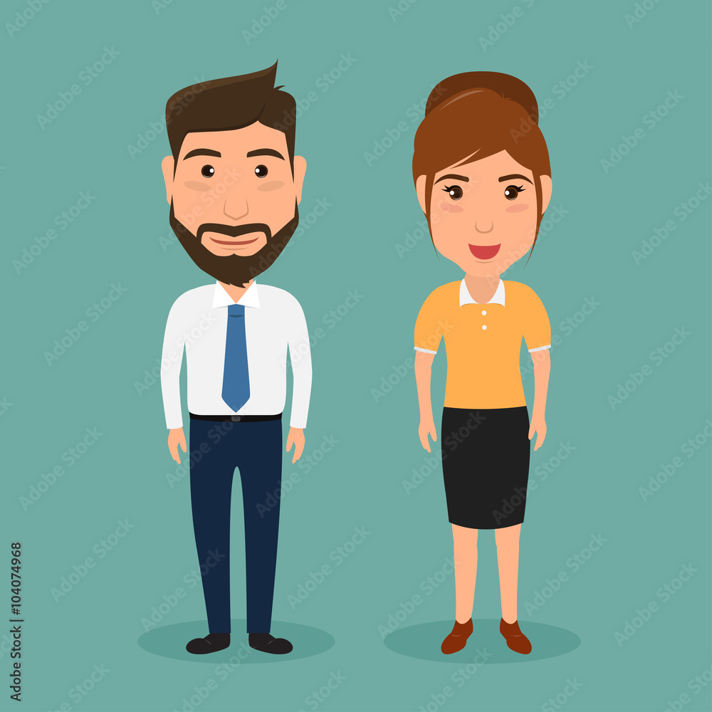 business man and business woman. people character. business man and business woman. people character.