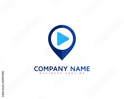 Video Pin Logo Design Template Free Download Video Pin Logo Design Template - GFXLoad