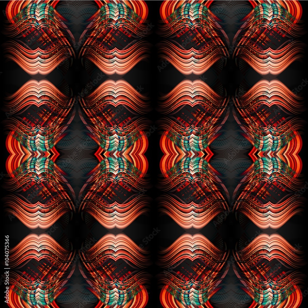 Abstract seamless symmetrical geometric background