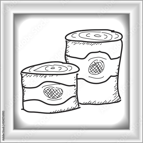 Simple doodle of some tin cans