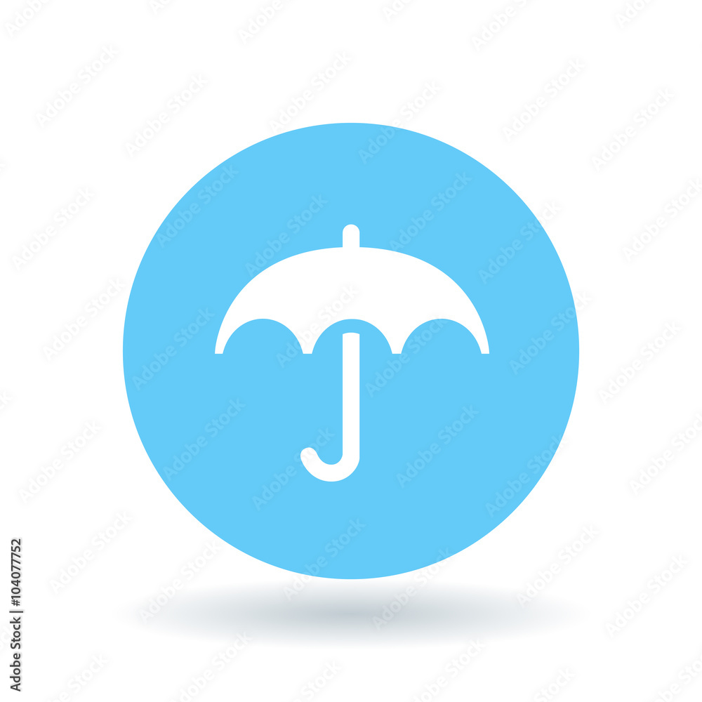 Umbrella cover icon. Umbrella protection sign. Umbrella shelter symbol