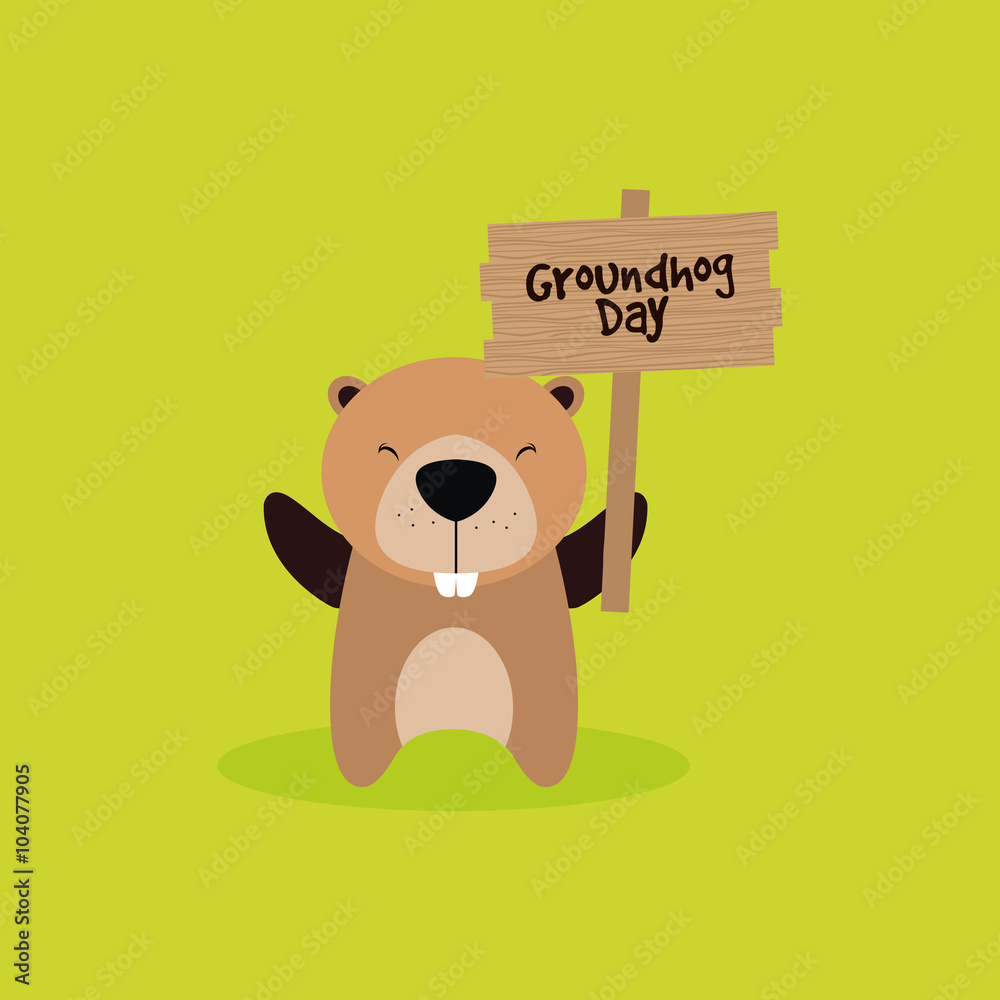 Fototapeta premium Groudhog day background
