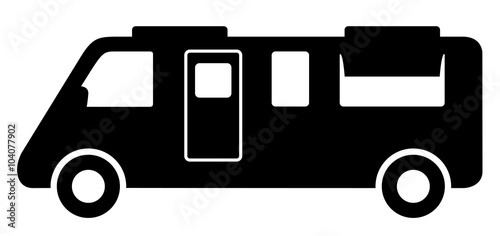 isolated trailer silhouette