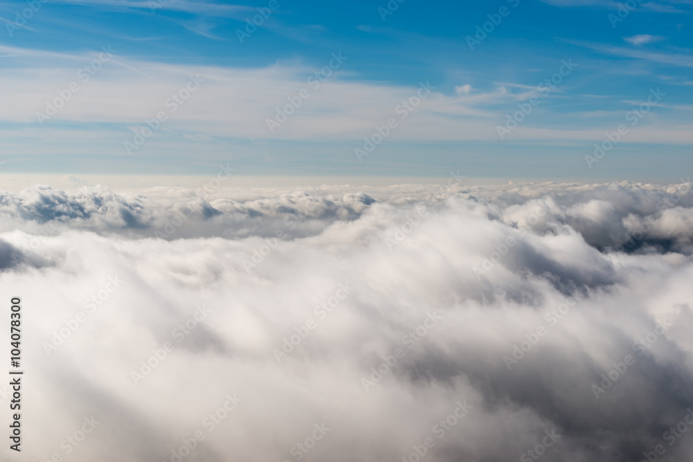 clouds from the plane