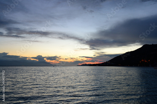 Ionian sea at sunset.