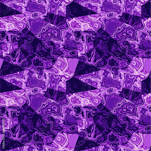 Abstract purple and white veined pattern with layered marble structure