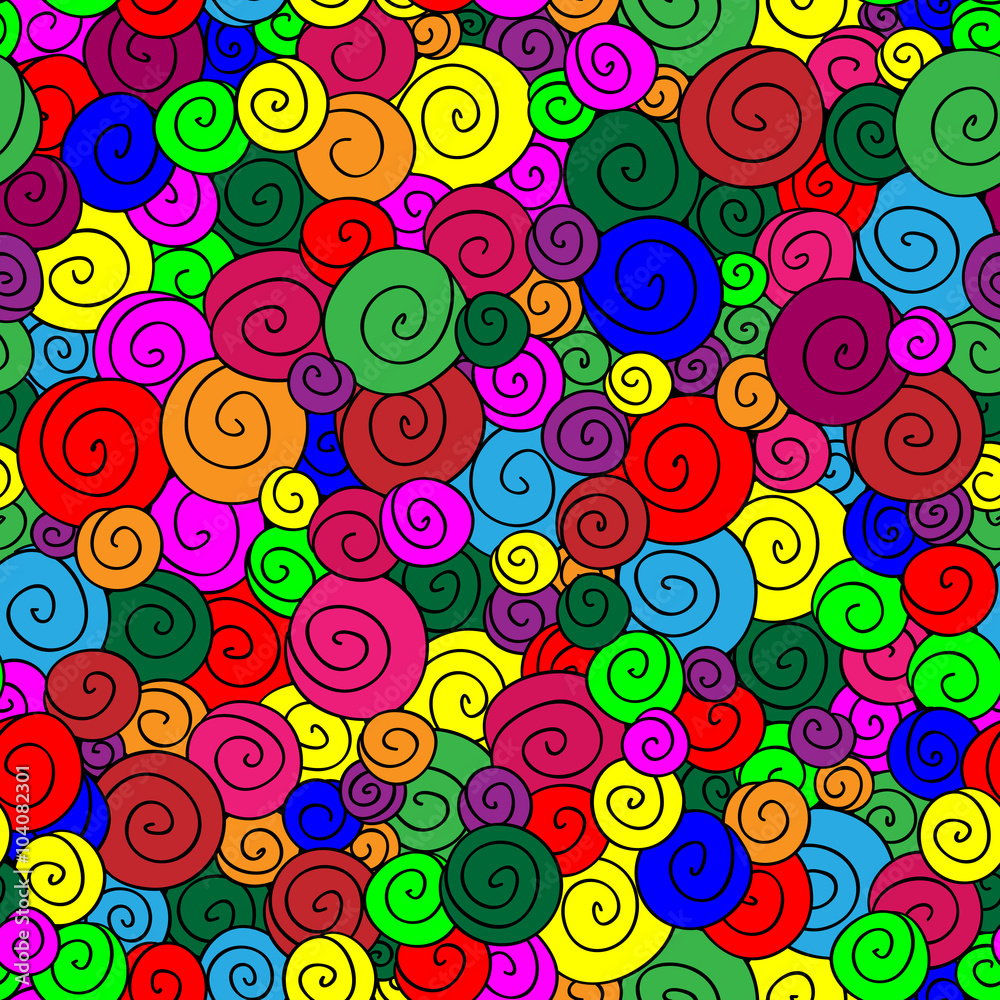 Seamless pattern with doodle bubbles.