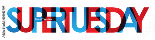 SUPER TUESDAY vector letters icon